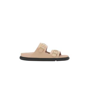 버켄스탁 생바스 내츄럴 레더 뉴 베이지   내로우 1027796