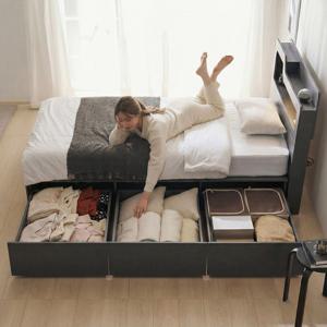 파로마 베이 바뉴 LED 빅서랍 수납 침대 프레임 SS+소프트탑30T