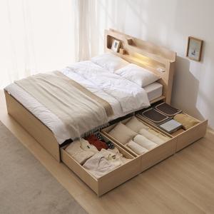 파로마 베이 바뉴 LED 빅서랍 킹사이즈 수납 침대 프레임 K