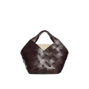 드래곤디퓨전 스몰 우븐 디자인 토트 백 8108DKBROWN