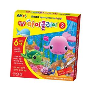 18000 탱탱 아이클레이 3번 6색 30g 아모스 (점토놀이 컬러클레이 찰흙)