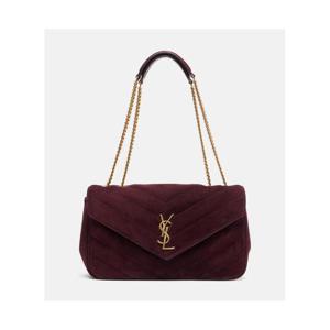 생로랑 Loulou 미디엄 스웨이드 숄더 백 P01178507