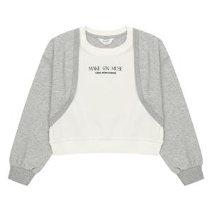 에꼴리에 여아 볼레로 가디건 레이어드 티셔츠 24A1456_GY