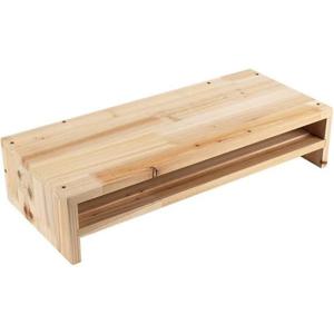 키보드보관 다용도 원목 받침대 모니터 거치 2단 선반 수납 정리