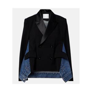 사카이 더블 브레스티드 데님 울 재킷 P01150924