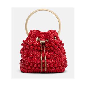 지미추 Bon Bon 스몰 비즈 라피아 버킷 백 P01156162