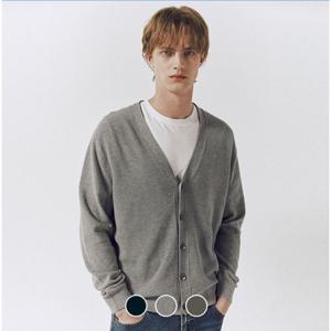 [지오다노]남자 얇은 면 V/브이넥 긴팔 니트 가디건 056512