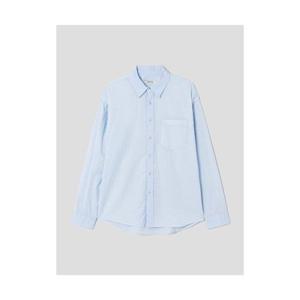 에잇세컨즈 8SECONDS 시어 코튼 가먼트 다잉 셔츠 스카이 블루 425464LY4Q 404888