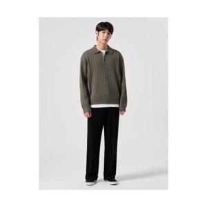 에잇세컨즈 8SECONDS 니트 조직 와이드핏 밴딩 팬츠 블랙 (424121LY35) 424121LY35 405229