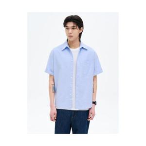 에잇세컨즈 8SECONDS 옥스포드 오버핏 반소매 셔츠 스카이 블루 425465LY1Q 405239