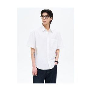 에잇세컨즈 8SECONDS 옥스포드 오버핏 반소매 셔츠 화이트 425465LY11 405508