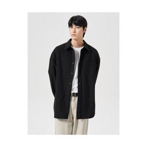 에잇세컨즈 8SECONDS 바이오워싱 코튼 옥스포드 셔츠 블랙 454964LQ35 405827