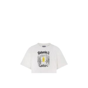 발렌시아가 살롱 드 쿠틔르 크롭 티셔츠 871735TUVD4