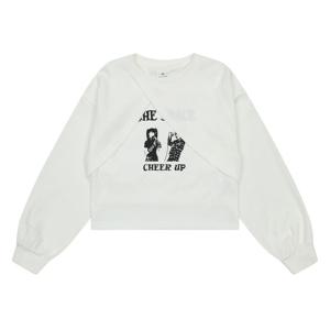 에꼴리에 여아 프린팅 나시 세트 사선 티셔츠 24OT759_WT