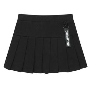에꼴리에 여아 밴딩 레터링 키링 플리츠 스커트 24OT756_BK