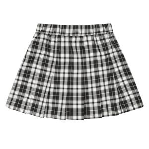 에꼴리에 여아 밴딩 체크 패턴 플리츠 스커트 24A5851_BK