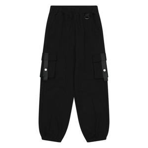 에꼴리에 여아 밴딩 D링 포켓 포인트 카고 조거 팬츠 24OT760_BK