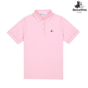 [블랙앤화이트] 여성 레이스 메쉬 반팔 티셔츠 9246LCSP_PINK