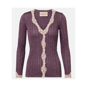 발렌티노 레이스 트리밍 카디건 P01165969