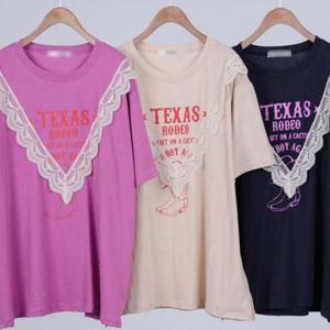 레이스 반팔티 305O317S 빅사이즈 의류 텍사스