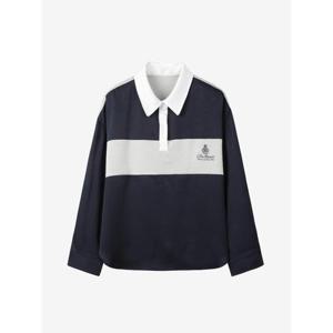 [쥬크]사틴 컬러 블록 피케 블라우스 Z262MSC032