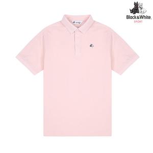 [블랙앤화이트]남성 어깨 절개 라인 포인트 코튼 반팔 티셔츠 9646GASC_PINK