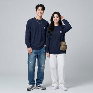 칼하트 데일리 남녀공용 포켓 긴팔티 K126-NVY
