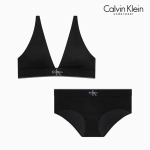 QF8703+QF8878 여성 CK 그래픽 AF 트라이앵글 브라+팬티