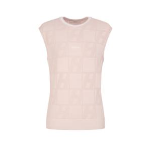 [헤지스골프]블랙 여성 H 모티브 메쉬 자카드 니트 베스트(HWSW6B312C1)