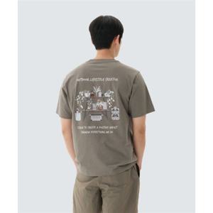 스노우피크 SNOWPEAK APPAREL 코튼 보타닉 그래픽 반팔 티셔츠 (S26MUFTS60) Khaki S26MUFTS60KH 406678