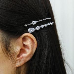 고급헤어핀 지르코니아 큐빅 쌍핀 헤어핀 머리핀