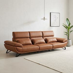 스코나 베르니 실리콘레더 가죽 스윙 좌방석 확장 4인 소파