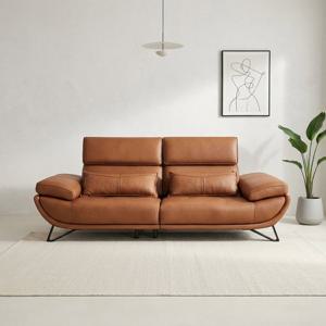 스코나 베르니 실리콘레더 가죽 좌방석 확장 스윙 3인 소파