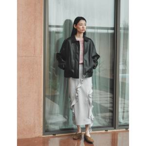 [쥬크] 쥬크 오버핏 레더 점퍼(Z254PSF552) Z254PSF552