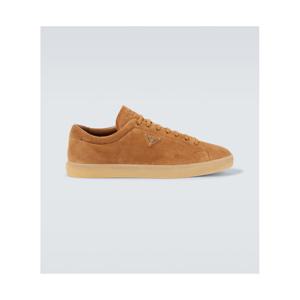 프라다 로고 스웨이드 스니커즈 P01009691