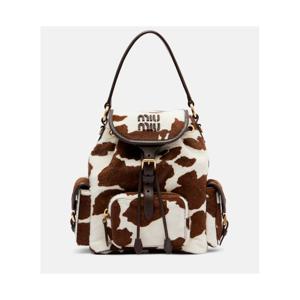 미우미우 카우 프린트 카프 헤어 백팩 P01147476