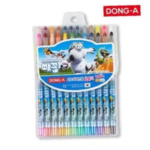 동아 빼꼼 샤프식 색연필 돌돌이 24색