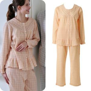 [비너스 란제리] 여성잠옷 순면 주름원단으로 가벼운 착용감 파자마 VPA4500W VPA4500W0000