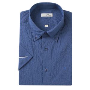 [듀퐁셔츠] (S.T듀퐁)25년 SS 신상 일반핏 버튼다운 써커 반팔 셔츠 -SE5MM11HS112SNY(네이비) SE5MM11HS112