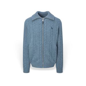 [헤지스 남성] 남성 울 케이블 방풍 집업 HZSW5D327B3 HZSW5D327