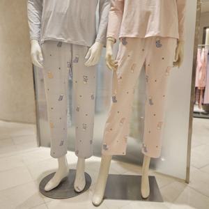 [비비안 란제리] 폴리기모 고양이나염 남녀커플 실내복 하의(EZ2951P EZ1951P) EZ2951