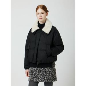 [씨씨콜렉트] C254PSG801 퍼카라 배색 숏 구스 다운 C254PSG801