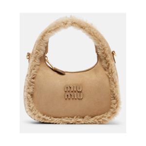 미우미우 Wander 스웨이드 탑 핸들 백 P01147474