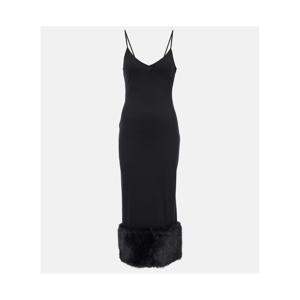 프라다 포 시어링 트리밍 미디 드레스 P00992818