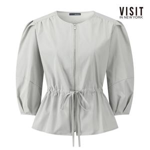 비지트인뉴욕  허리 스트링 퍼프 지퍼 점퍼 (V63JP05)