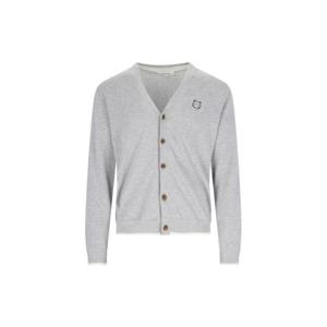 라프리마 메종키츠네 볼드 폭스 헤드 패치 레귤러 가디건 폭 MM00502KT1103 H150