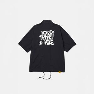 코오롱스포츠  남녀공용 하이킹 반팔 셔츠 페이퍼프레스 JWSCM25801BLK