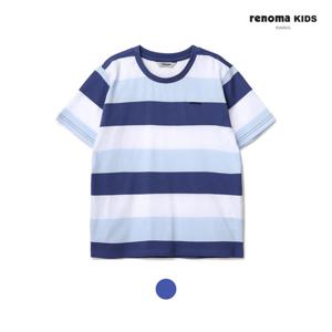[레노마키즈]남아 블루 선염 스트라이프 티셔츠 (R2322T118-T)