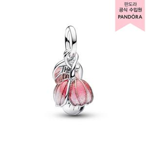 [판도라(주얼리)][백화점 보증서 제공] 투톤 블루밍 플라워 댕글 참 764453C01