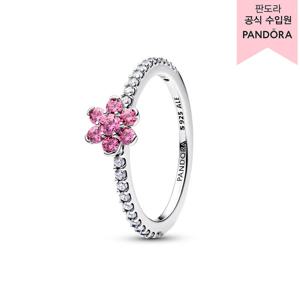 [판도라(주얼리)][백화점 보증서 제공] 스파클링 핑크 플라워 링 194499C02